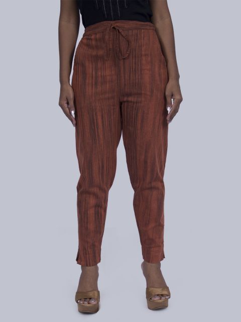 Women South Cotton Straight Pant - Brown