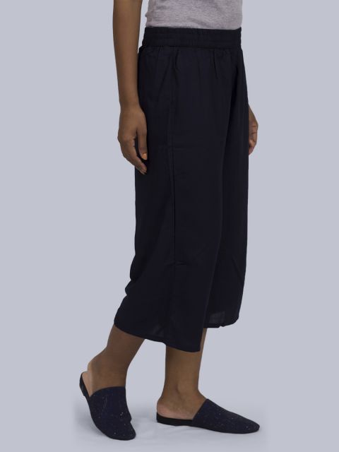 Women's Solid Culottes - Navy