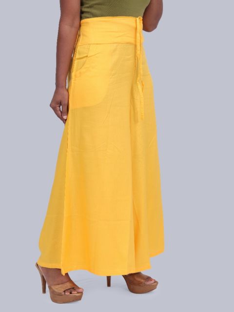 Women's Pocket Broad Belt Palazzo - Yellow