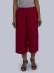 Women's Solid Culottes - Maroon