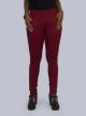 Solid Stretchable Pant - Maroon