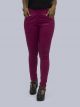 Solid Stretchable Pant - Wine