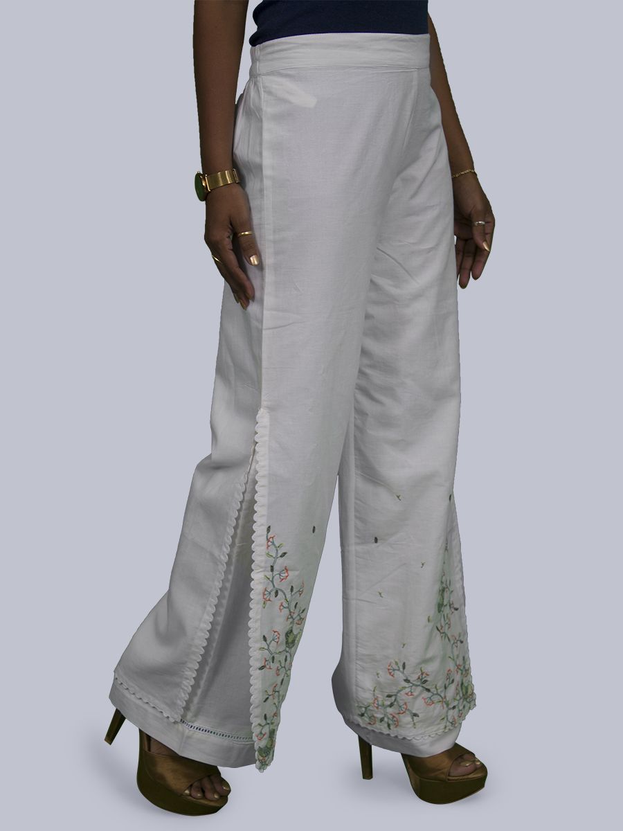 Buy Two Layered Palazzo Pants Blue at Amazon.in